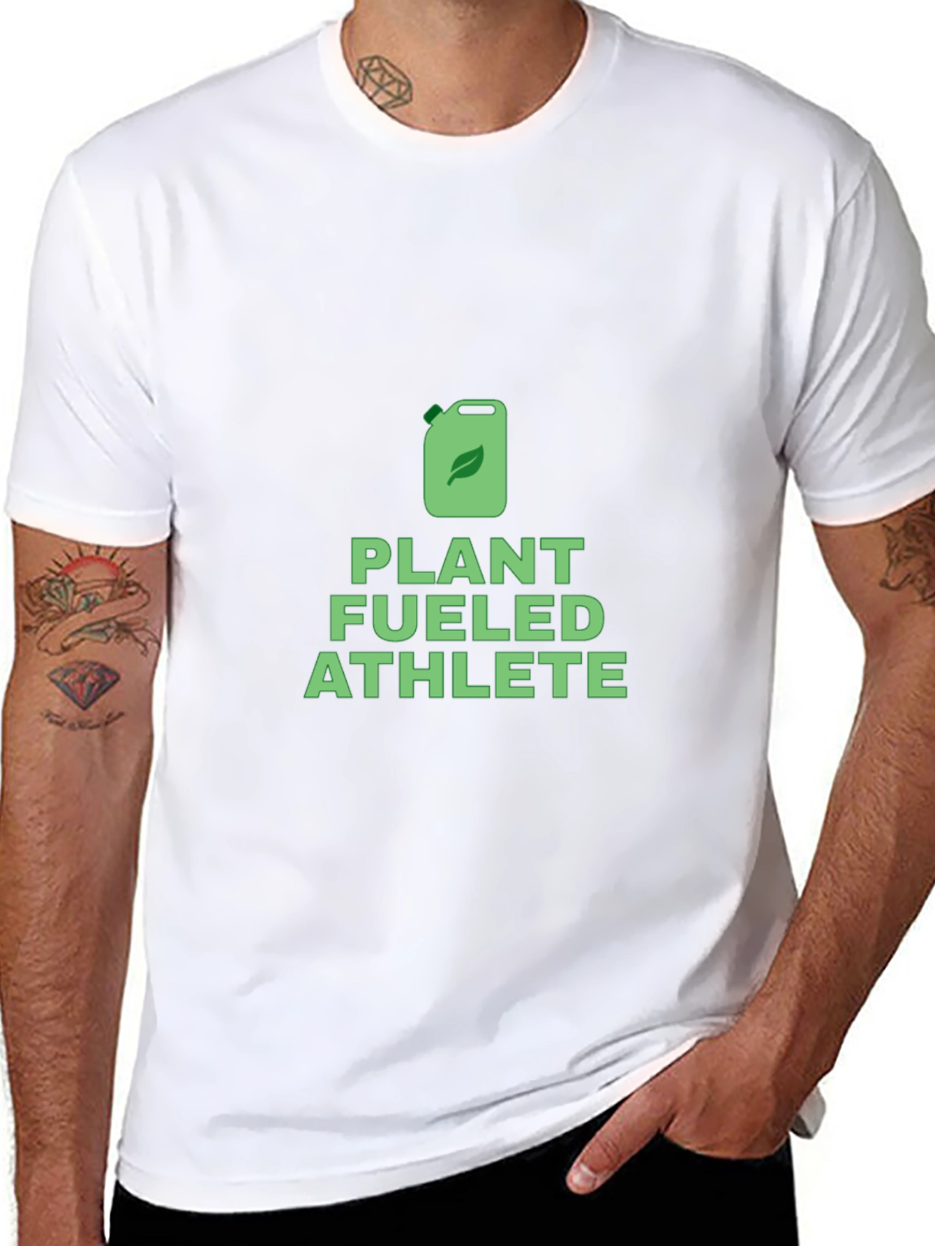 Plant Fueled Athlete Graphic Tee - Vegan Fitness Shirt