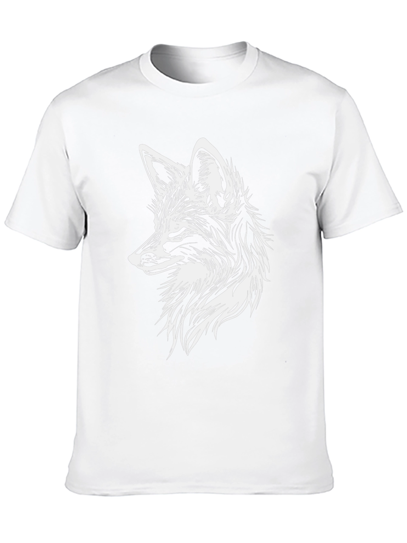 Black Fox Graphic Tee - Stylish Animal Print Shirt