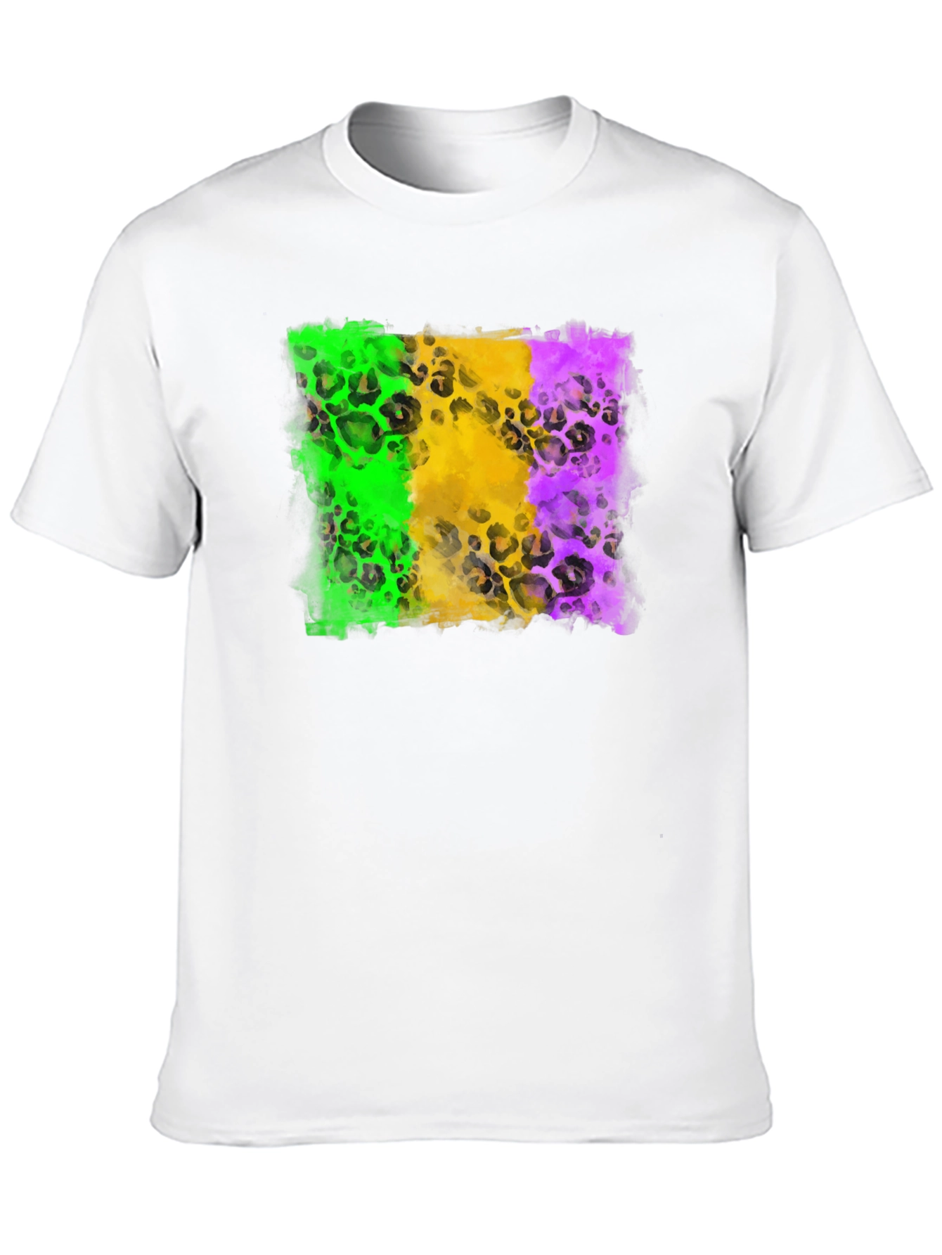 Mardi Gras Leopard Print T-Shirt