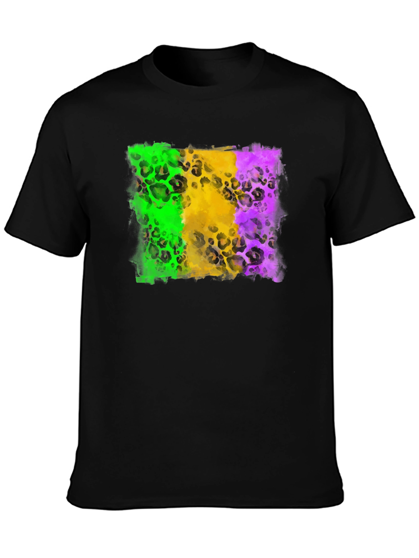 Mardi Gras Leopard Print T-Shirt