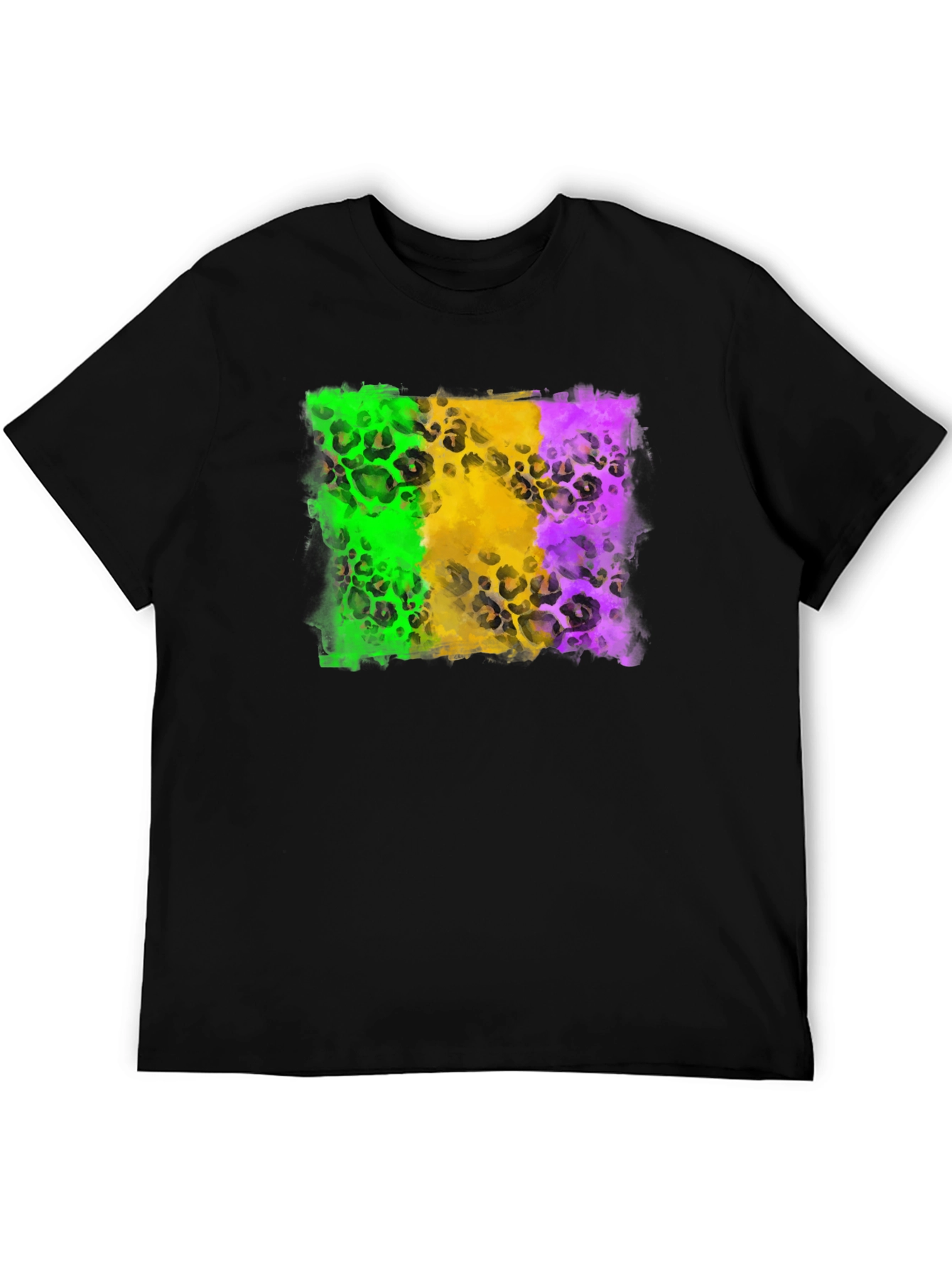 Mardi Gras Leopard Print T-Shirt