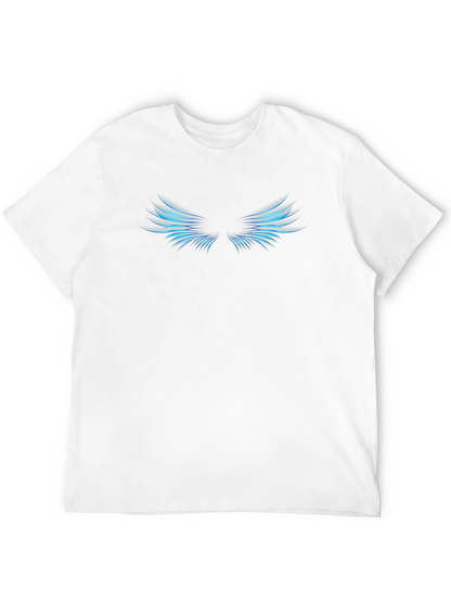 Cool Black T-Shirt with Blue Wings Design