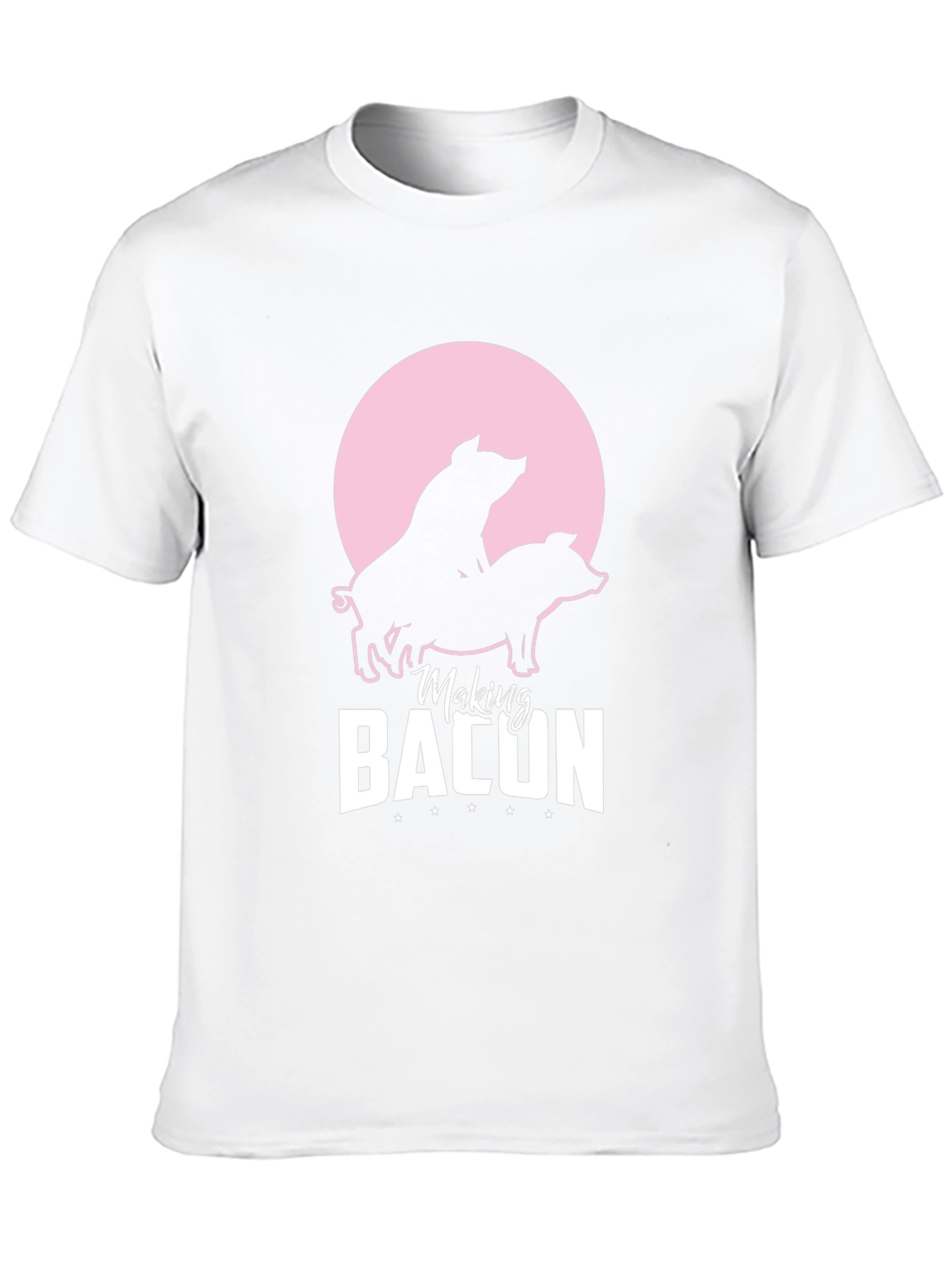 Making Bacon Graphic T-Shirt Funny Pig Design