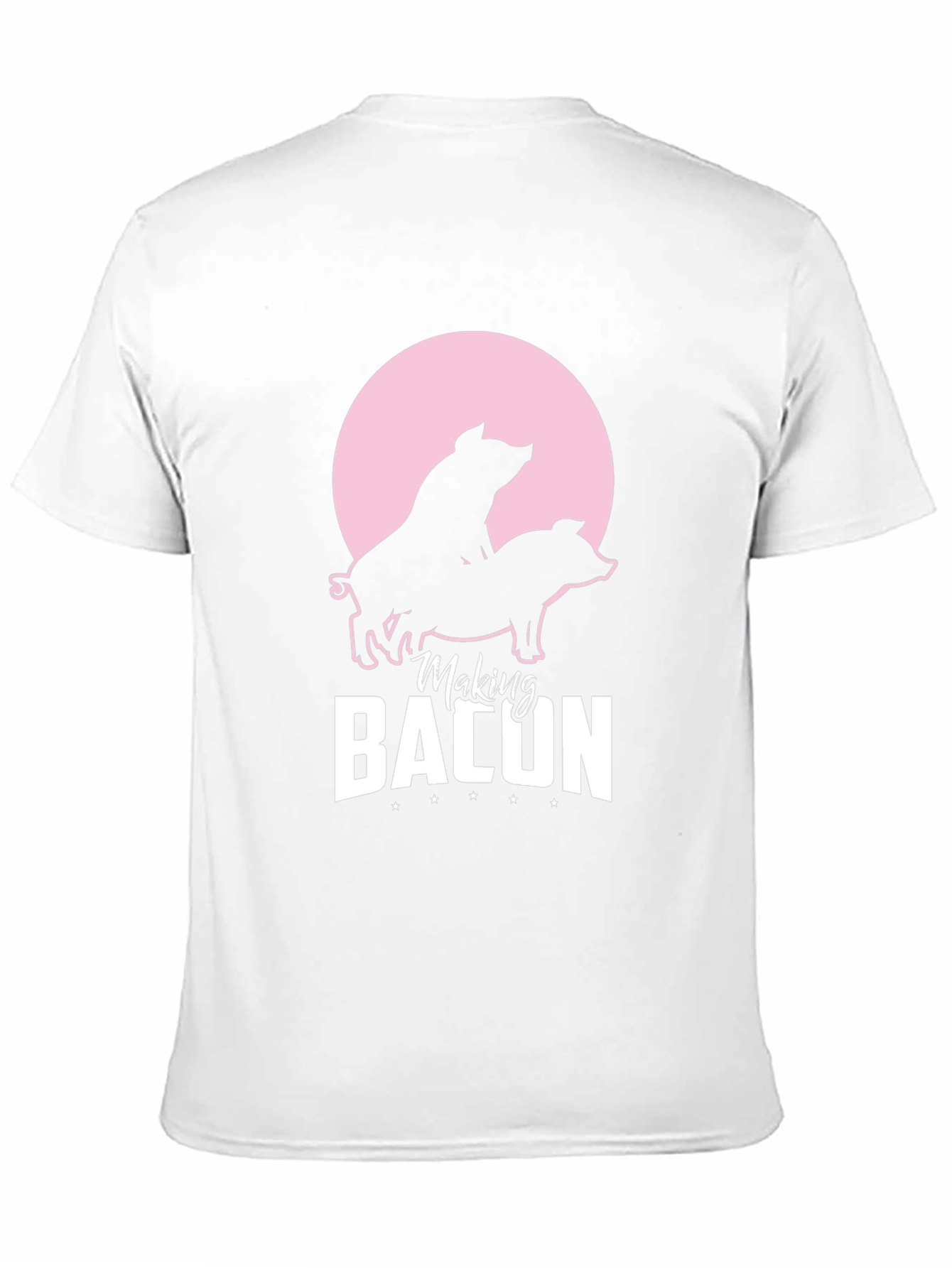 Making Bacon Graphic T-Shirt Funny Pig Design