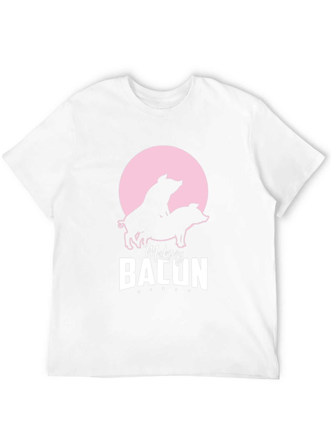 Making Bacon Graphic T-Shirt Funny Pig Design
