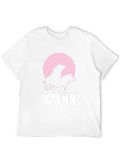 Making Bacon Graphic T-Shirt Funny Pig Design