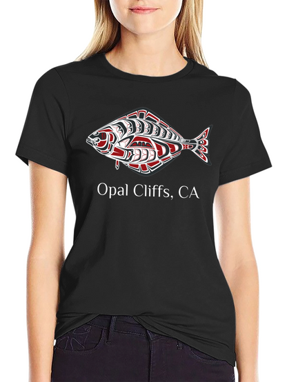 Opal Cliffs CA Fish Graphic T-Shirt
