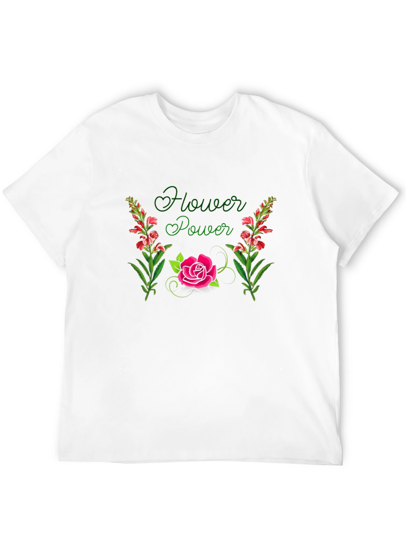 Flower Power Graphic Black T-Shirt