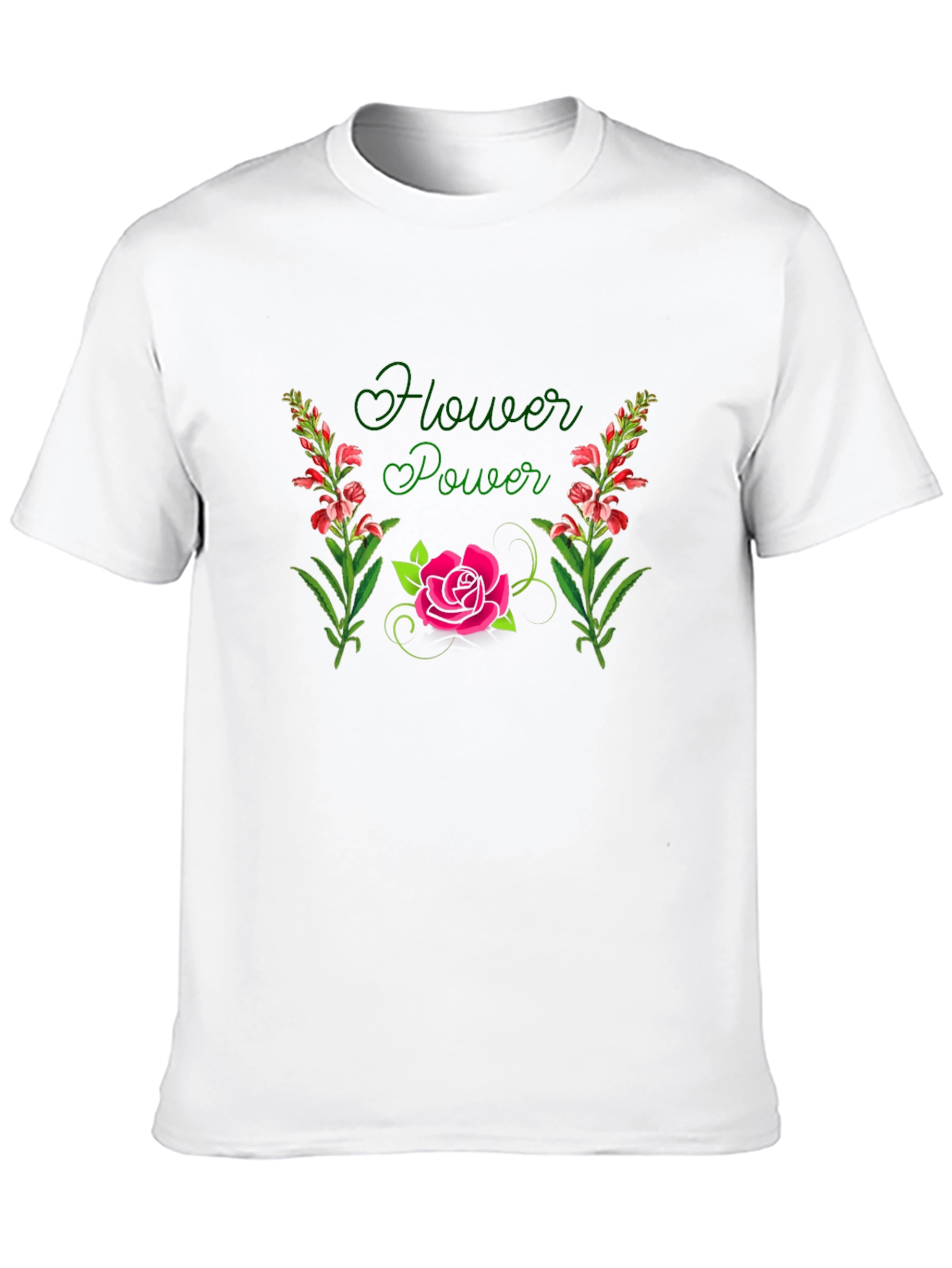 Flower Power Graphic Black T-Shirt