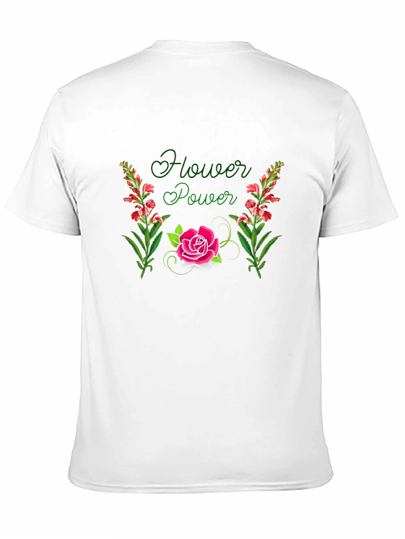 Flower Power Graphic Black T-Shirt