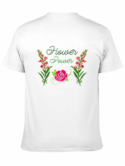 Flower Power Graphic Black T-Shirt