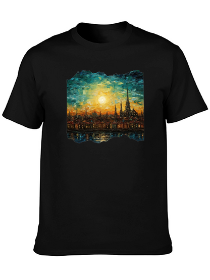 Cityscape Painting Graphic Tee