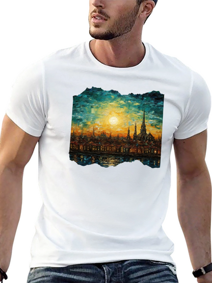 Cityscape Painting Graphic Tee