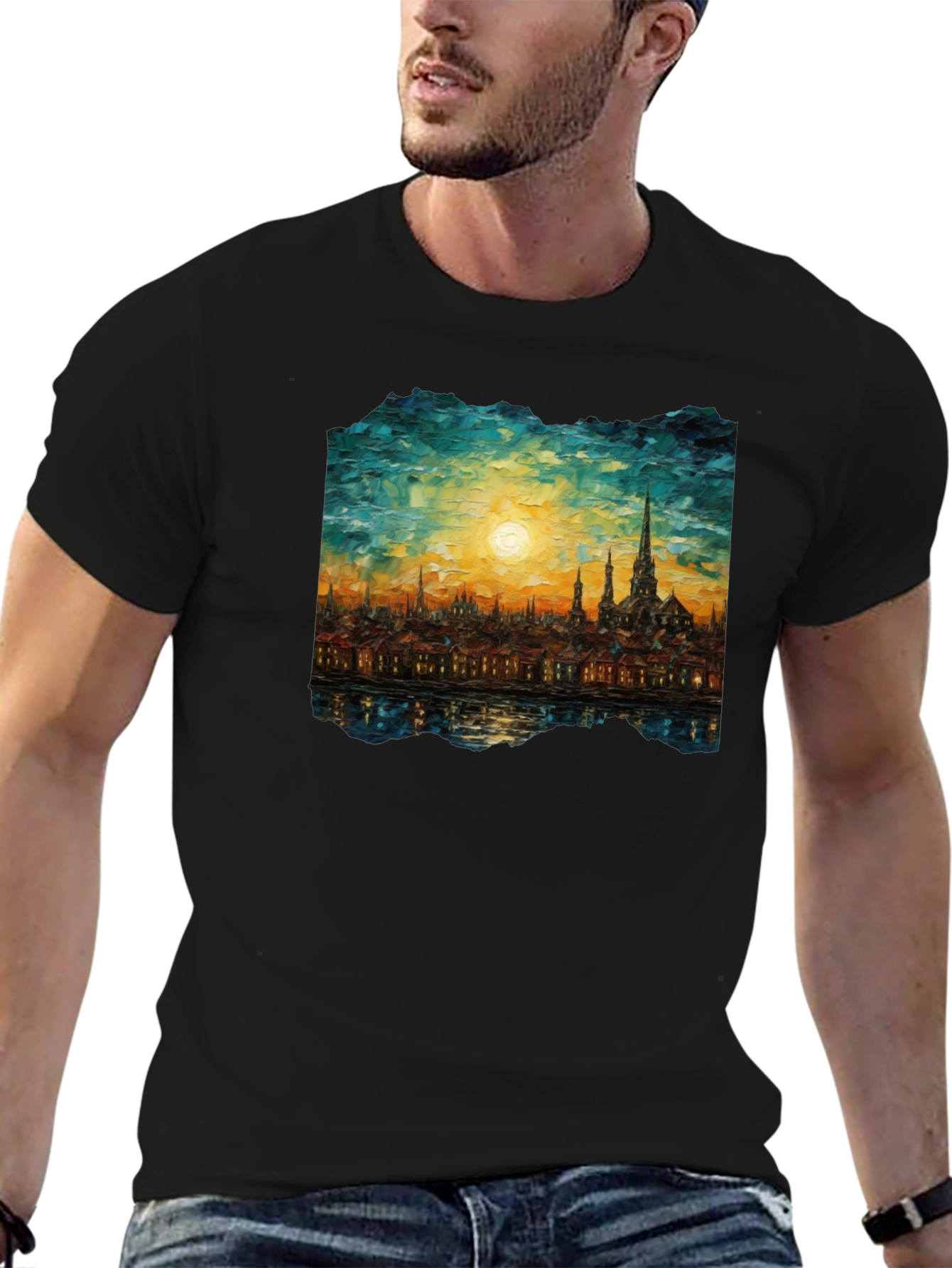 Cityscape Painting Graphic Tee