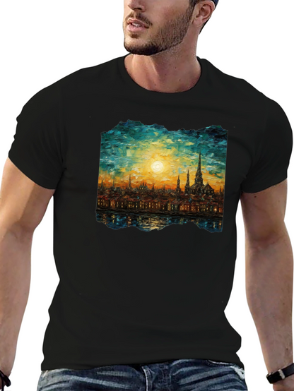 Cityscape Painting Graphic Tee
