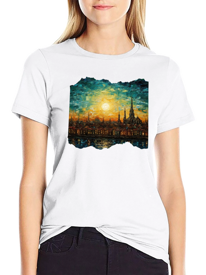 Cityscape Painting Graphic Tee