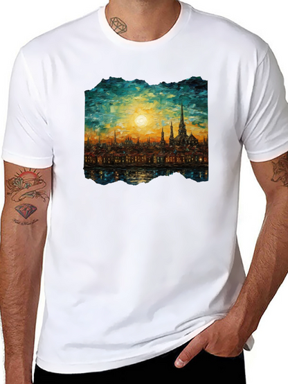Cityscape Painting Graphic Tee
