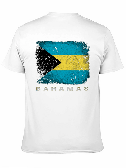 Bahamas Flag Graphic T-Shirt - Distressed Design