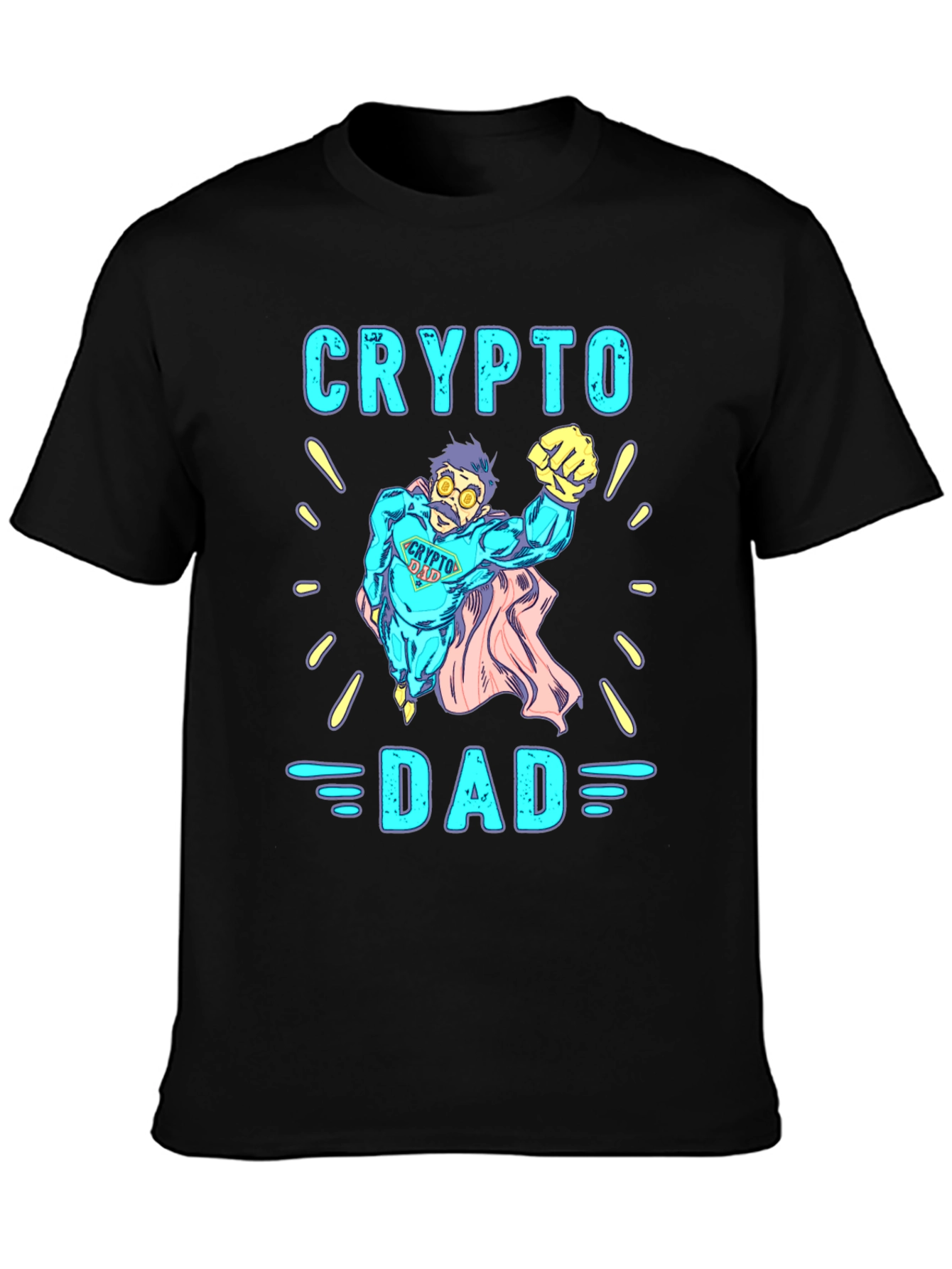 Crypto Dad Superhero Graphic Tee