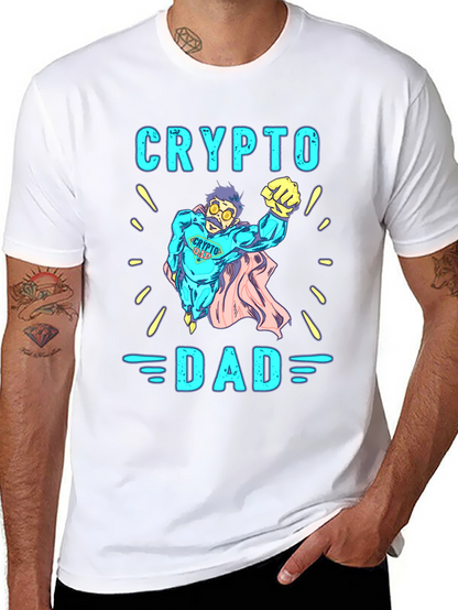 Crypto Dad Superhero Graphic Tee