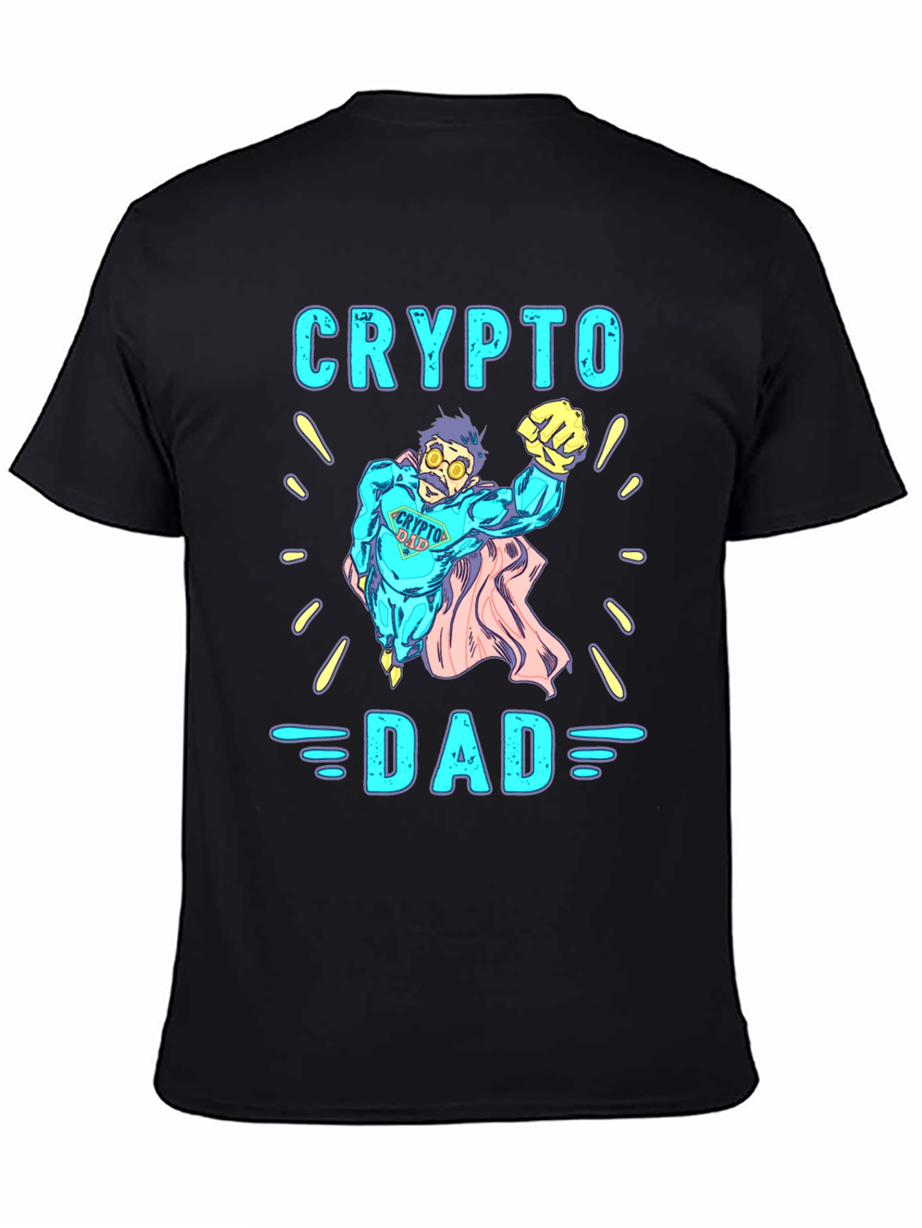 Crypto Dad Superhero Graphic Tee