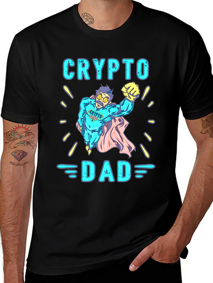 Crypto Dad Superhero Graphic Tee