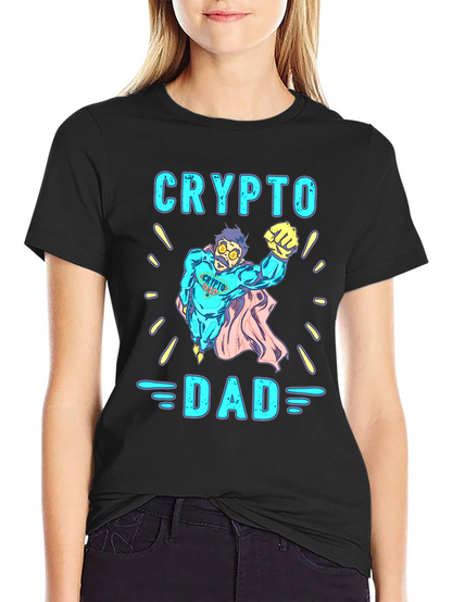 Crypto Dad Superhero Graphic Tee