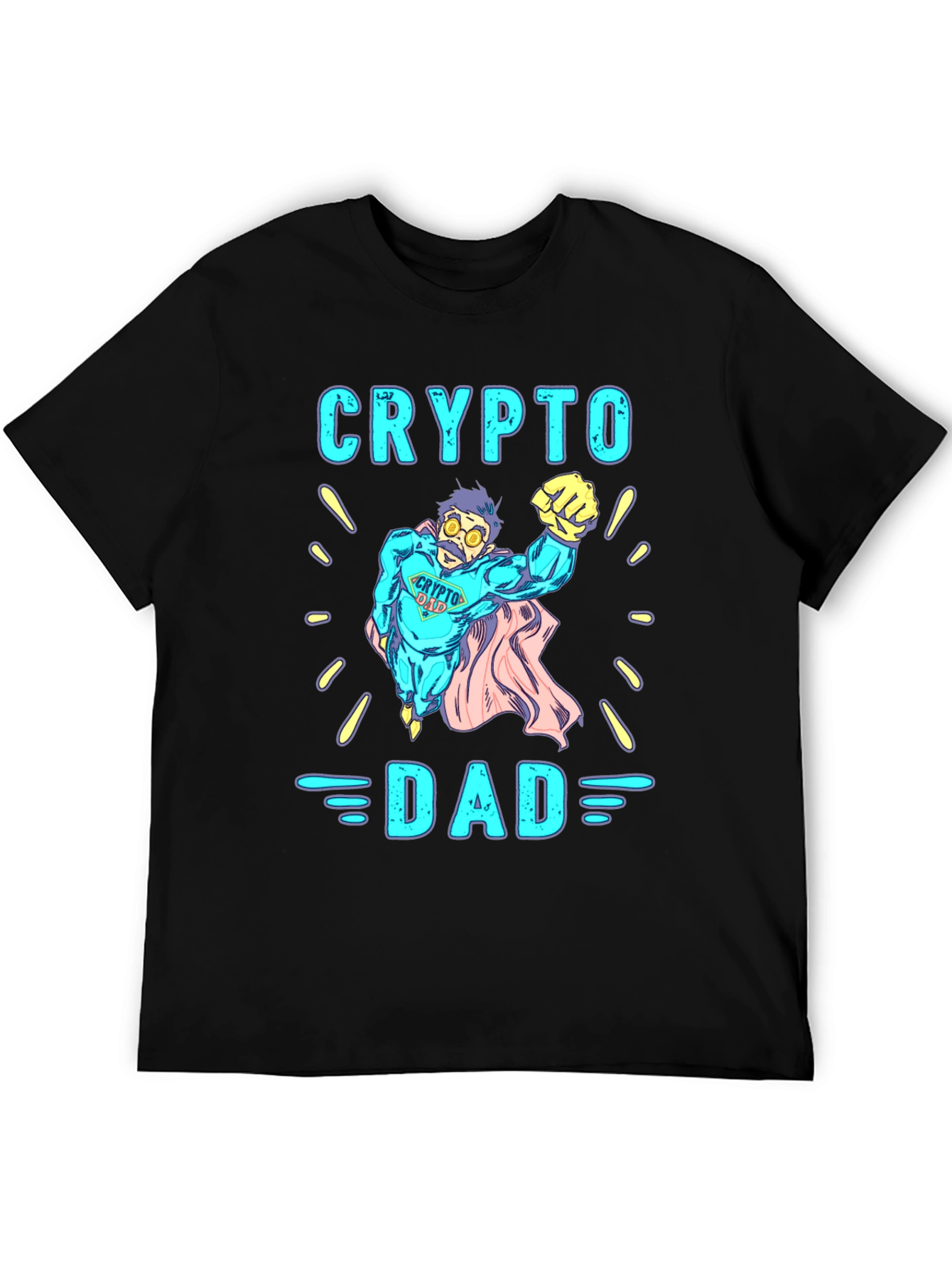 Crypto Dad Superhero Graphic Tee