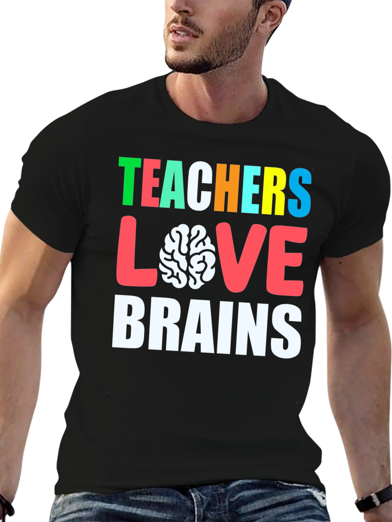 Teachers Love Brains Graphic Tee