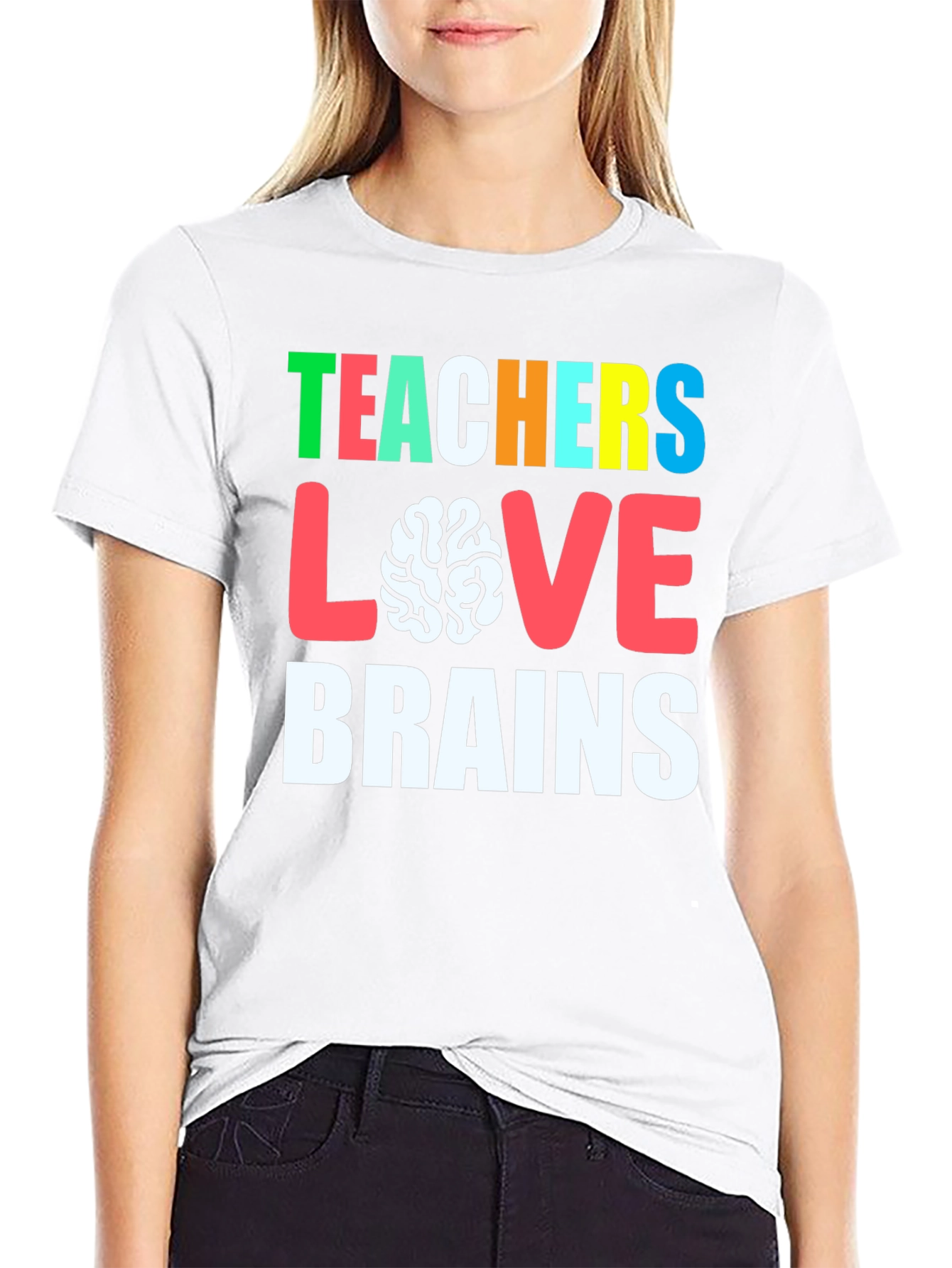 Teachers Love Brains Graphic Tee