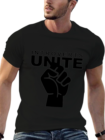 Introverts Unite Black Graphic Tee