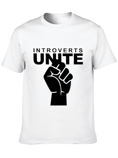 Introverts Unite Black Graphic Tee