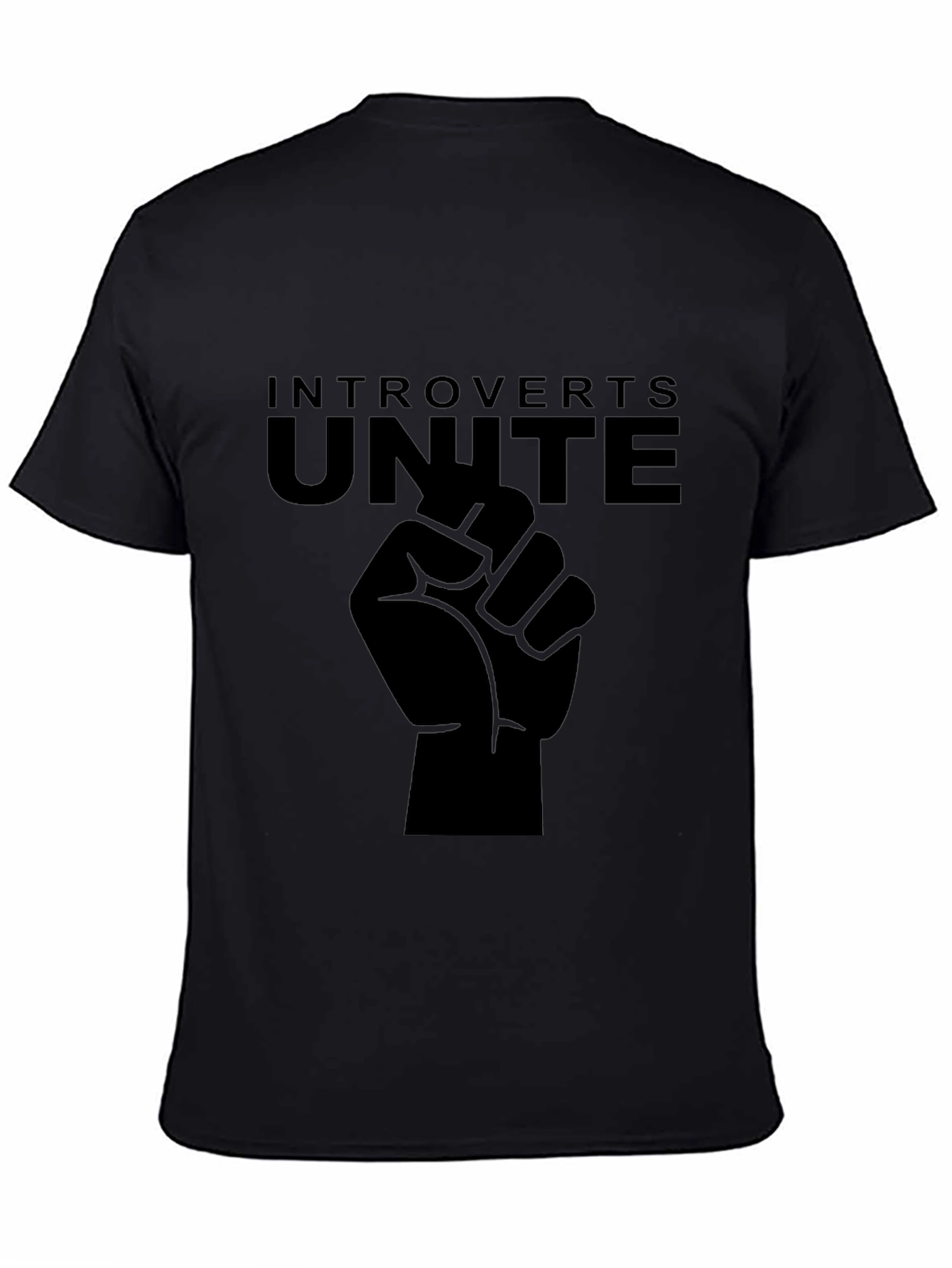 Introverts Unite Black Graphic Tee