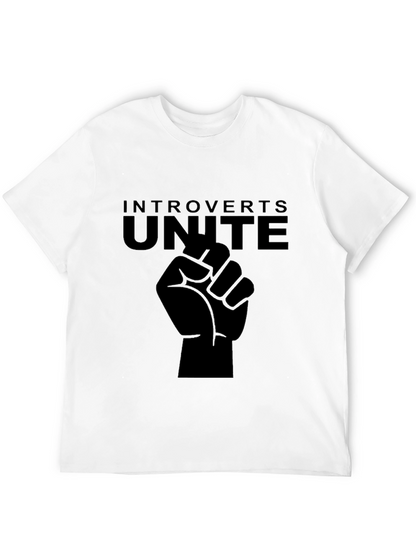 Introverts Unite Black Graphic Tee