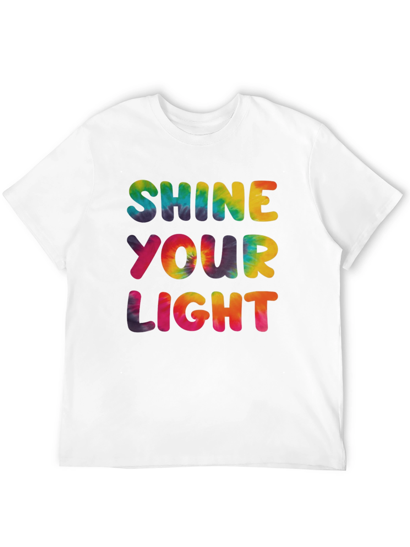 Shine Your Light Tie Dye Graphic Tee - Black