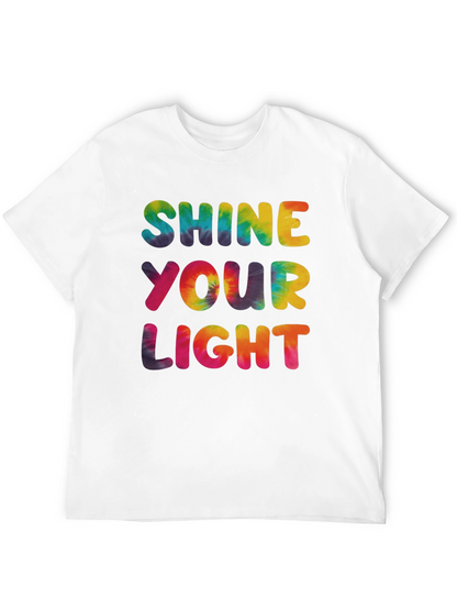 Shine Your Light Tie Dye Graphic Tee - Black