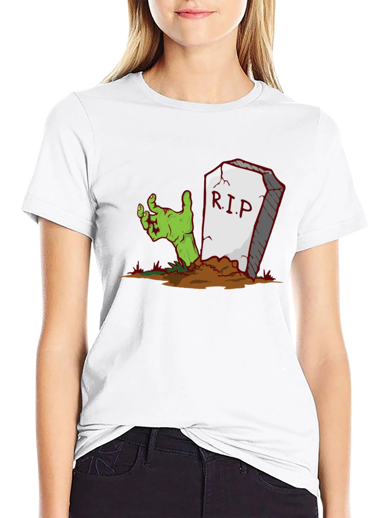 Zombie Hand RIP Graphic Tee - Halloween