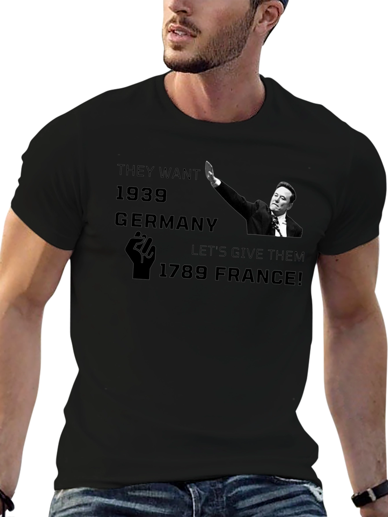 Political Statement T-Shirt: 1939 Germany vs 1789 France