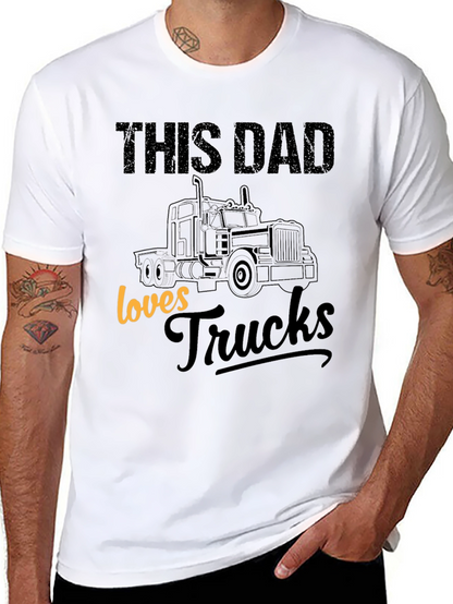 This Dad Loves Trucks T-Shirt - Black