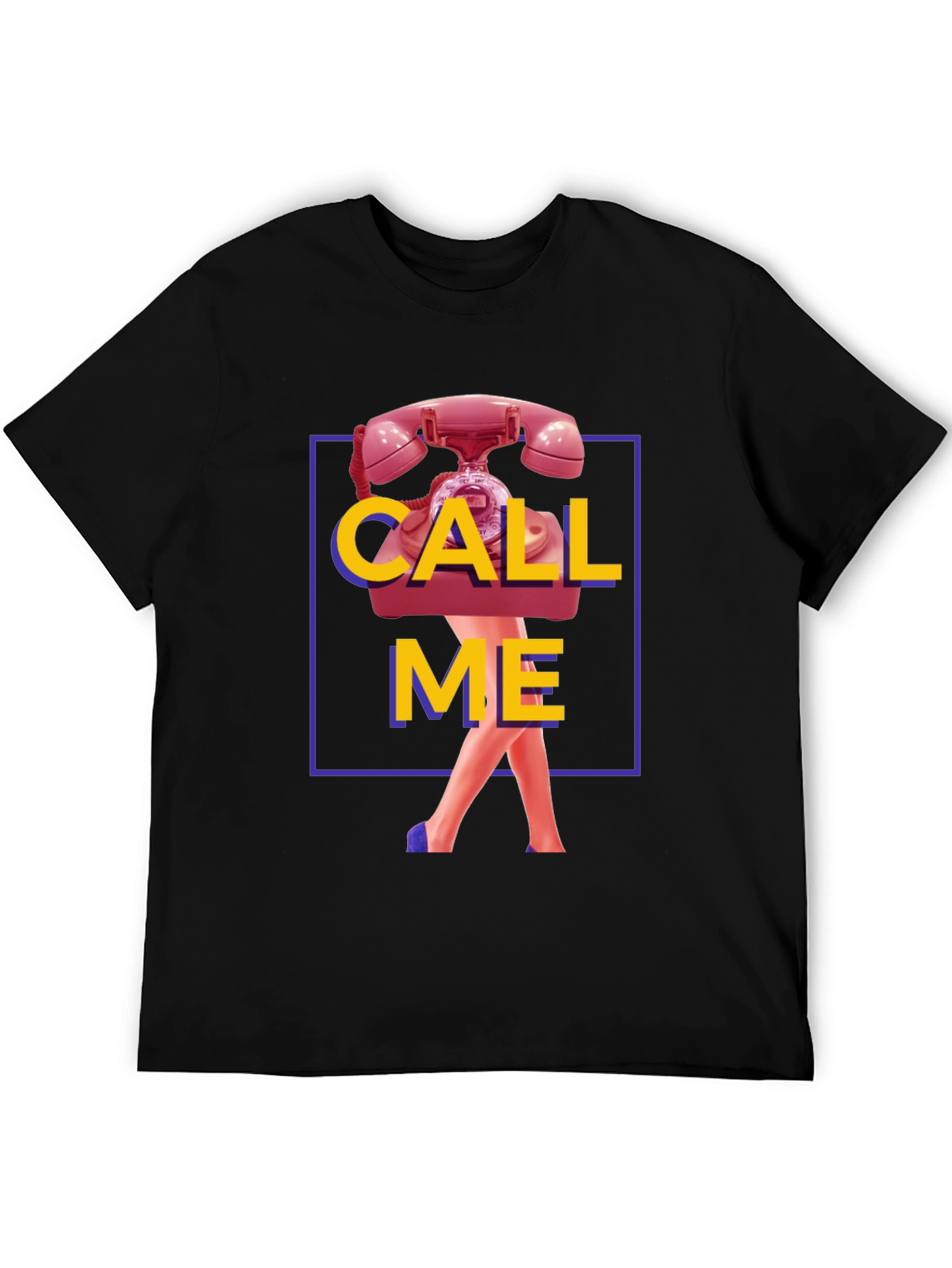 Call Me Graphic T-Shirt - Funky Retro Design