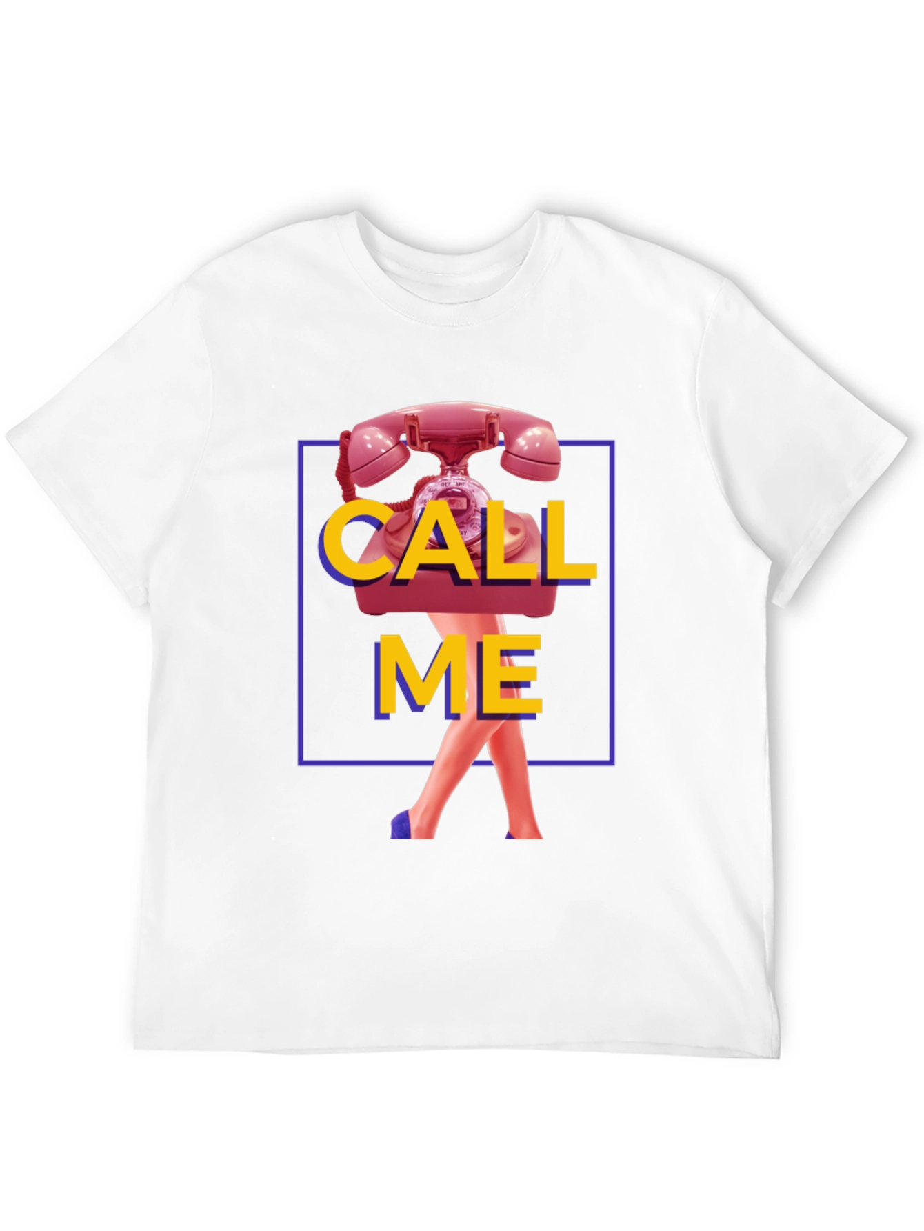 Call Me Graphic T-Shirt - Funky Retro Design