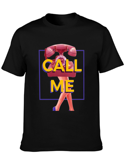 Call Me Graphic T-Shirt - Funky Retro Design