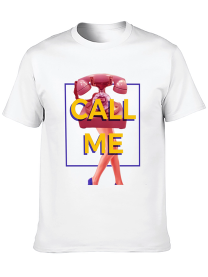 Call Me Graphic T-Shirt - Funky Retro Design