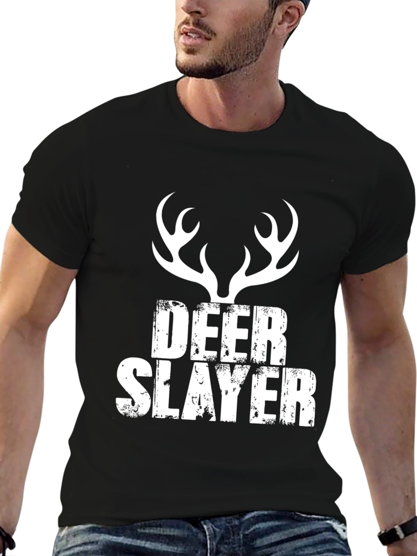 Deer Slayer T-Shirt - Black Hunting Tee