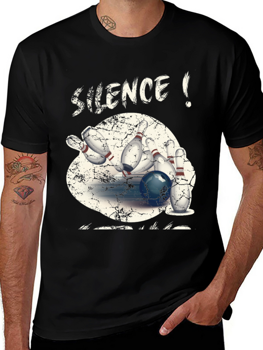 Silence! Bowling Strike T-Shirt - Cool Graphic Tee