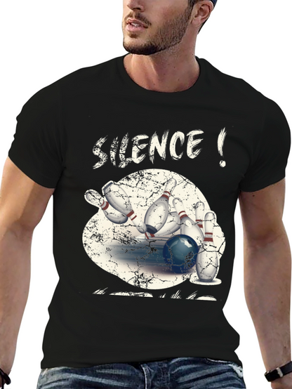 Silence! Bowling Strike T-Shirt - Cool Graphic Tee