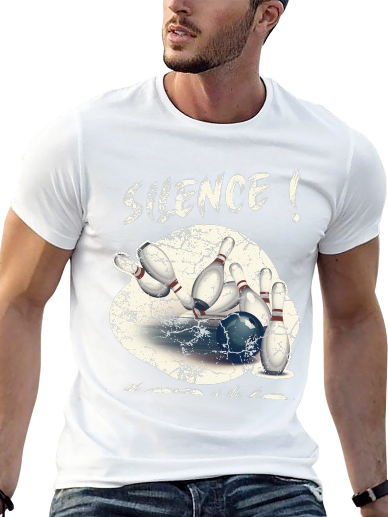 Silence! Bowling Strike T-Shirt - Cool Graphic Tee