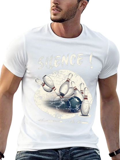 Silence! Bowling Strike T-Shirt - Cool Graphic Tee