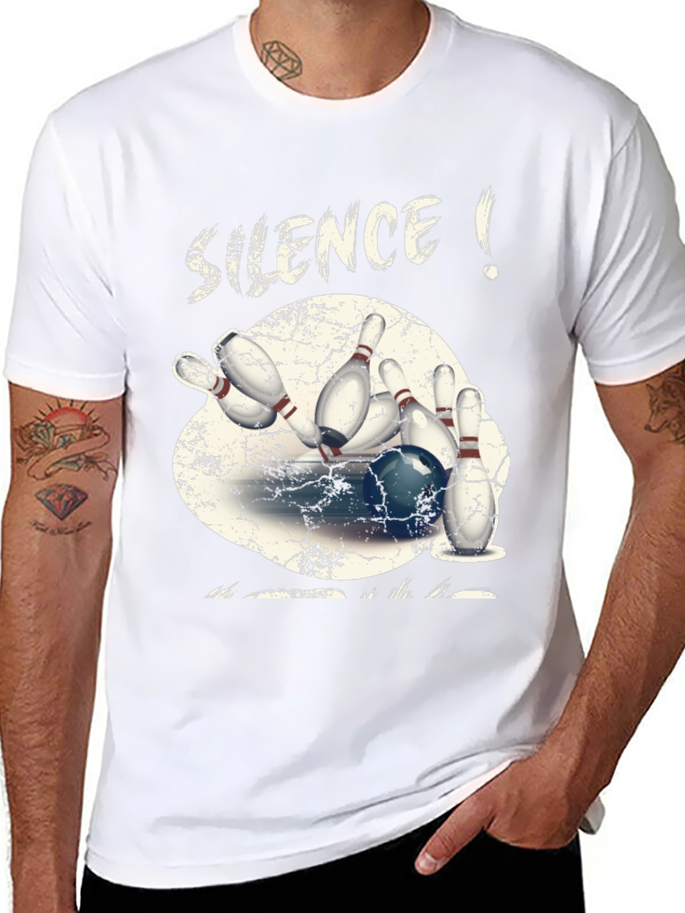 Silence! Bowling Strike T-Shirt - Cool Graphic Tee