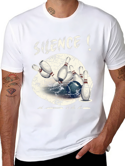 Silence! Bowling Strike T-Shirt - Cool Graphic Tee